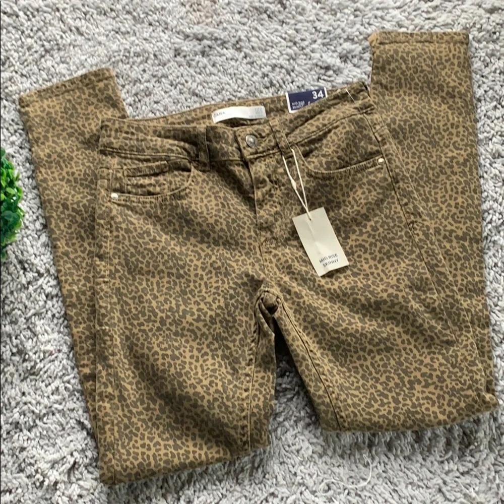 ZARA Animal Print Mid Rise Skinny‎ Jeans - Picture 3 of 10